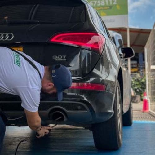 Prueba de emisiones contaminantes
